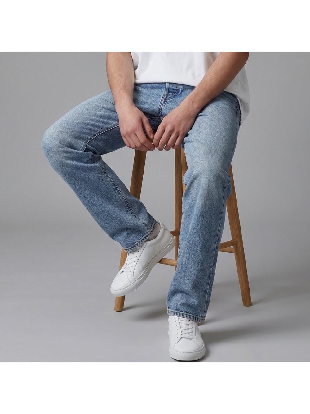 Levi's 501 Straight Jeans Mens 36x30 Blue Denim Relaxed Fit 5-Pocket Everyday